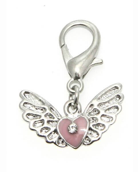 UP ANGEL WINGS/HEART CHARM Anhänger