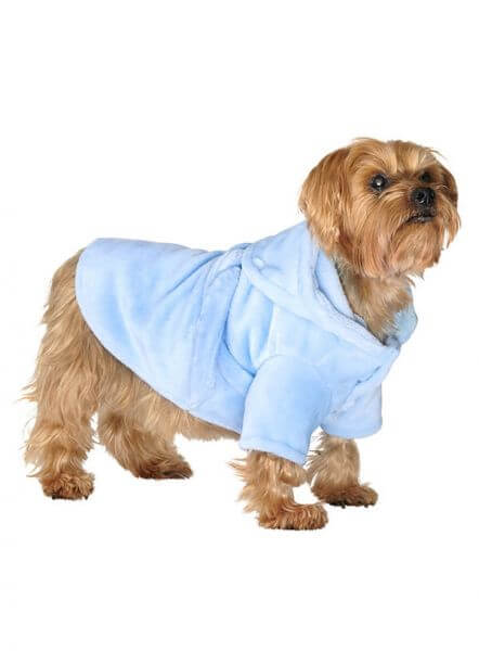 undefined | UP BLUE PLUSH & FLUFFY TERRY Bademantel