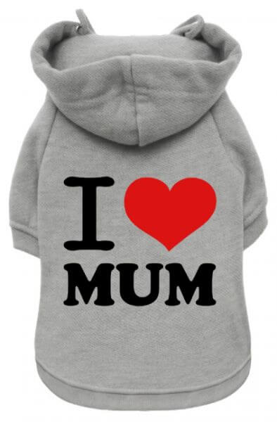 UP I LOVE MUM Kapuzenpullover